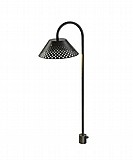 עמוד גינה שחור LED דגם קסקט עמוד גינה שחור LED דגם קסקט