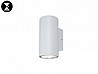 מנורת קיר LED 2*20W בצבעים לבן שחור אפור כהה אפ דאון מוגן מים