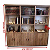 ספריה ענקית צבע אלון לבית ולמשרד דגם בוקק.