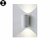 מנורת קיר מוגן מים LED CCT בודד בשחור ולבן דגם וולקן