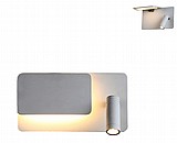 מנורת קיר מתכווננתLED 3+6W בצבע לבן מנורת קיר מתכווננתLED 3+6W בצבע לבן